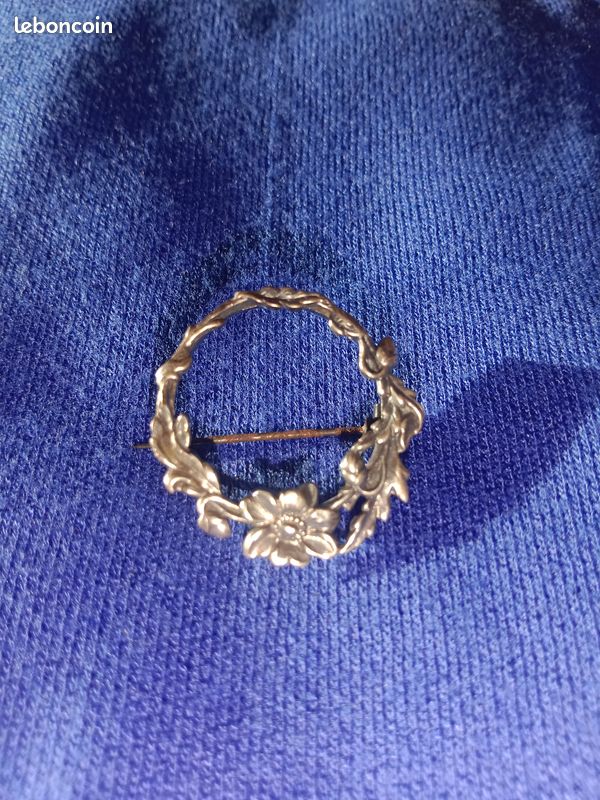 Broche Ancienne Porte-Photo En Argent Sterling - Bijou Vintage Élégant