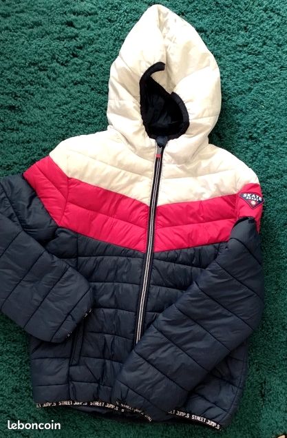 Bleu Blanc Rouge Doudoune Sans Fermeture Blouson Doudoune STATE