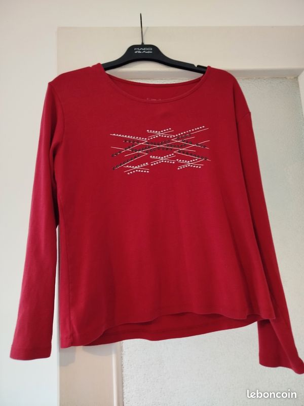 Sweat rouge dpm taille 38 très bon état (image 2)
