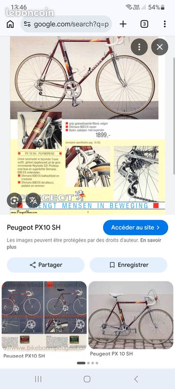 Velo de course peugeot px 10 sh reynolds 531 (image 20)