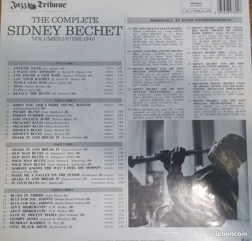 Disque Sidney Bechet (image 2)