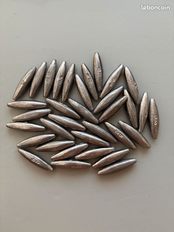 Plombs De Pêche Olive Ronde Percée – 40 G, Lot De 10, Plomb 100% Recyclé, Pour Eau Douce/mer, Feeder, Posé
