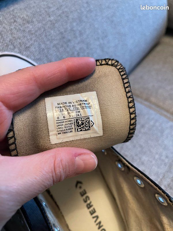 Converse montantes en cuir véritable /39 (image 9)