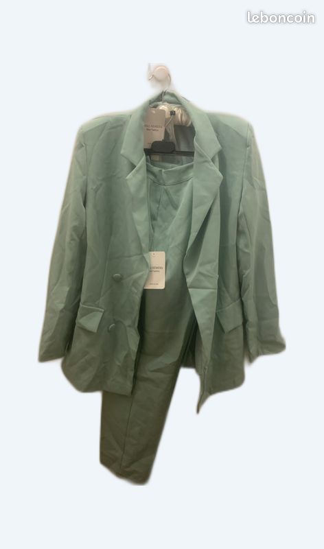 Ensemble tailleur femme vert menthe (image 1)