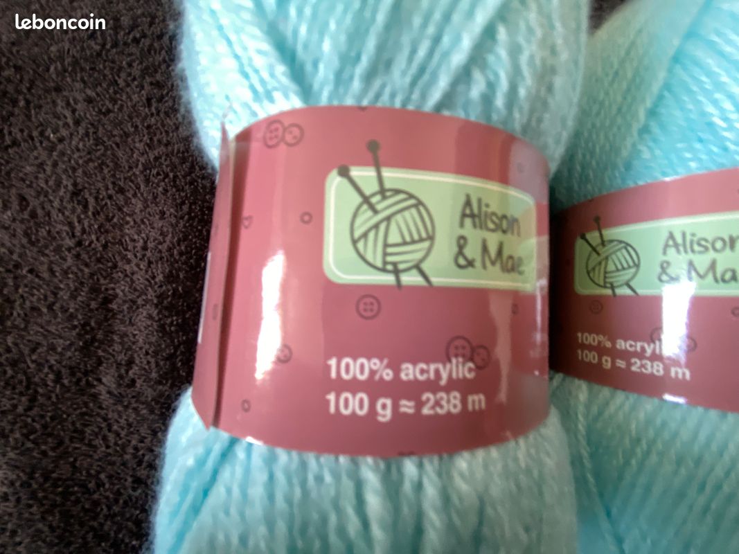 Lot De 2 Pelotes De Laine BEAUGENCY LICHEN Phildar - Couleur Vert - Aiguille 5 - 100% Polyamide/Acrylique/Laine - Neuf
