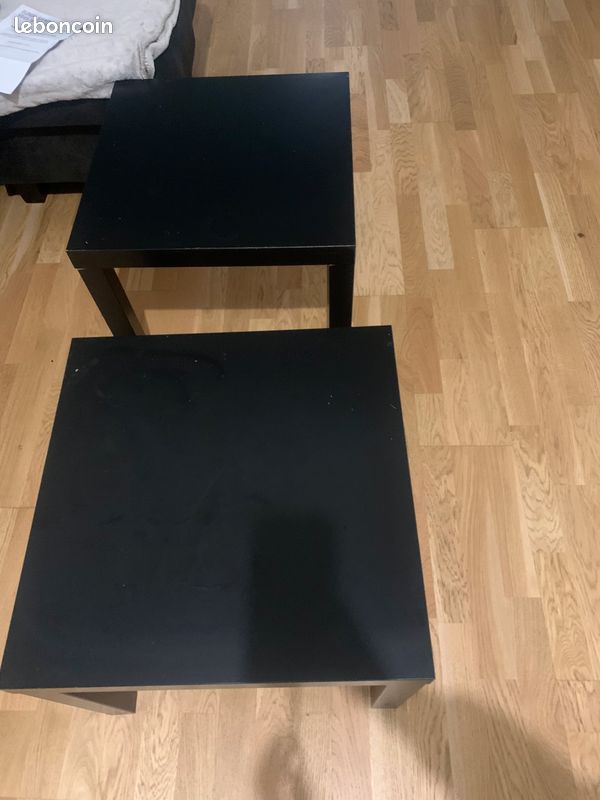 Deux tables bois noir (image 3)