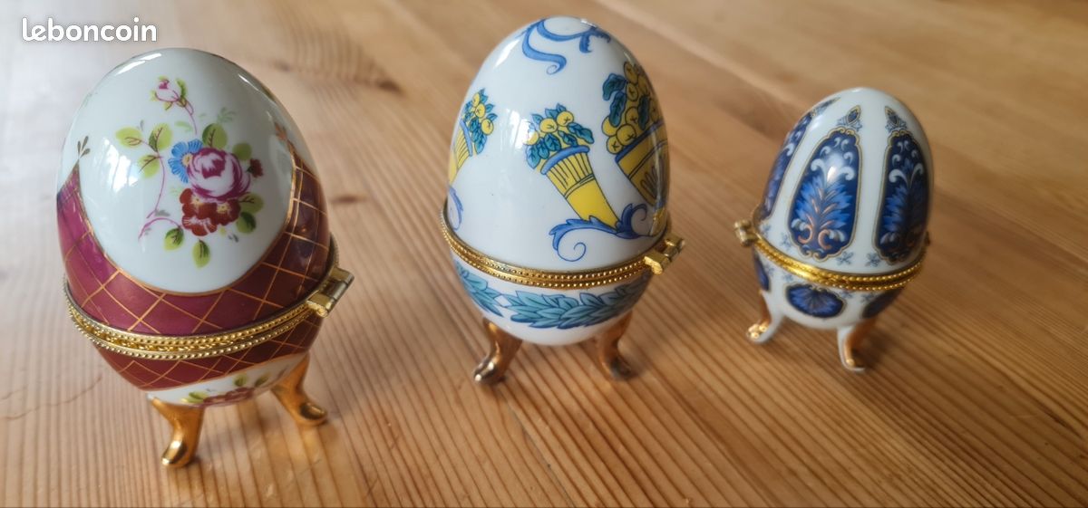 2 œufs En Porcelaine - Boîte à Bijoux Vintage, Occasion, Décoration Originale