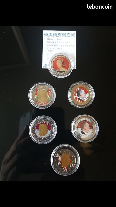 Pièces de 2 euros monaco couleur (image 1)