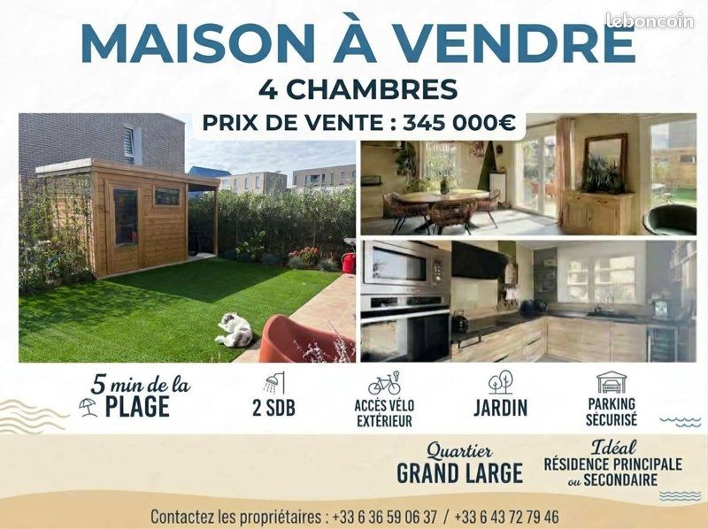 Maison 5 pièces 92 m² · à Dunkerque · 92 m² · 345 000 €