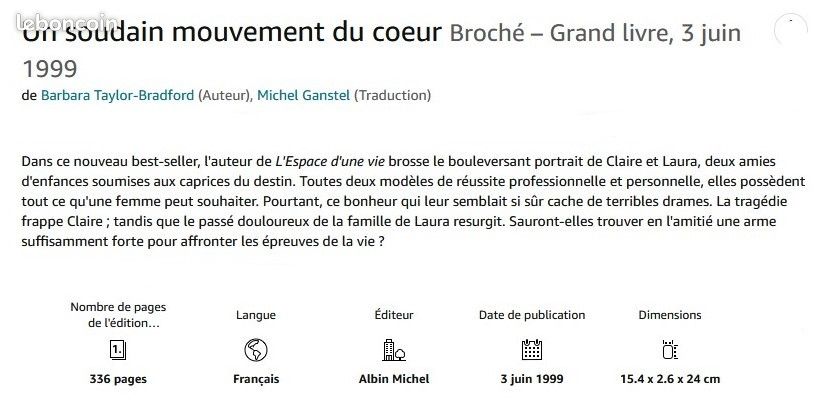 BG-L423 B.Taylor-Bradford un soudain mouvement du coeur (image 3)