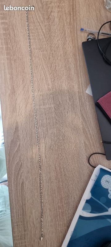 Chaîne Collier en Argent 925 Maille Figaro – Authentique & Élégante ( 60 cm ) (image 2)