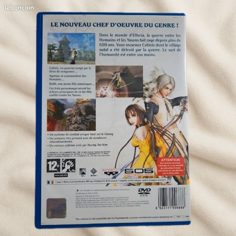 Jeu MagnaCarta PS2 – Neuf Sous Blister, Version Française PAL