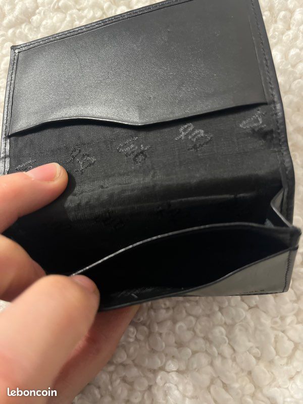 Portefeuille Porte-cartes Pierre Balmain - Cuir Noir - Unisexe - Occasion Bon état