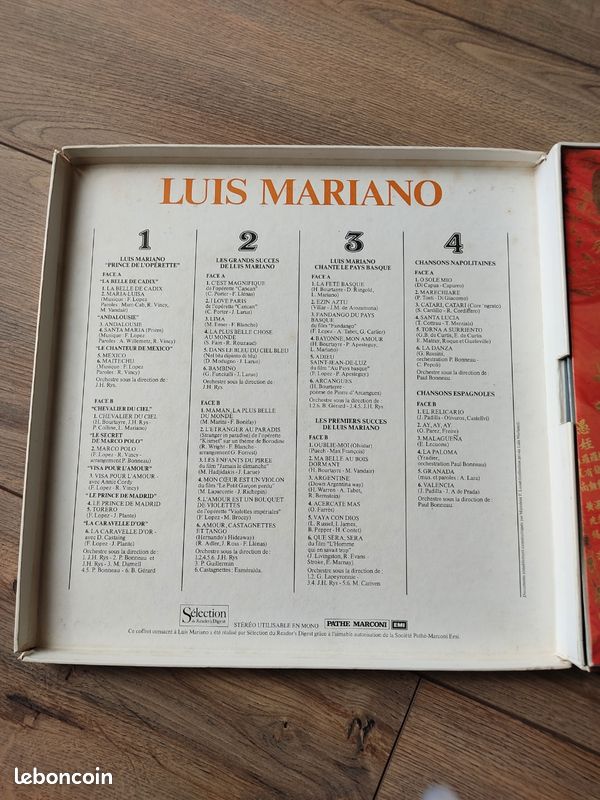 Coffret 4 vinyles Luis Mariano (image 2)