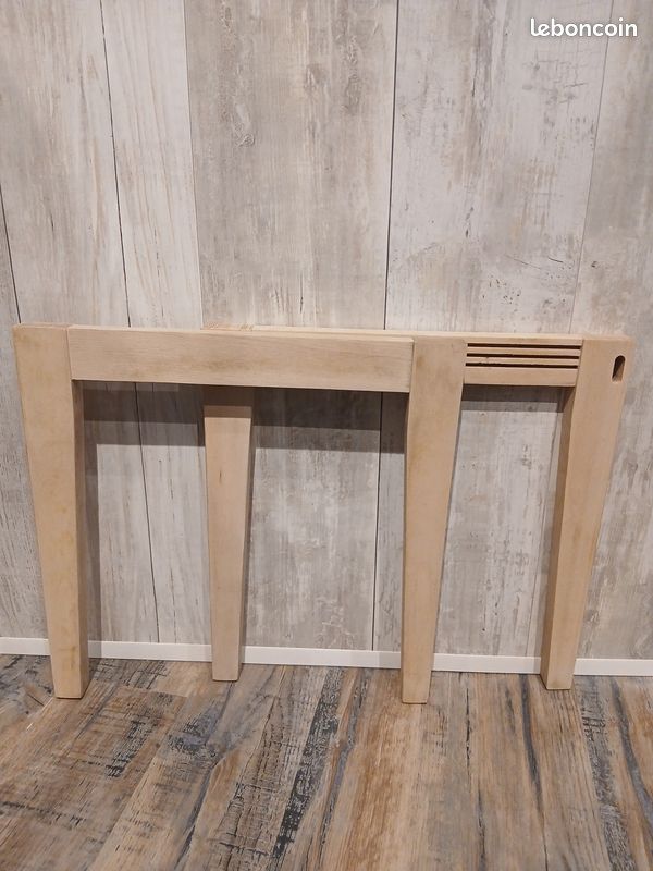 Pieds latéraux en hêtre massif – 43 cm – pour table ou tabouret (image 5)