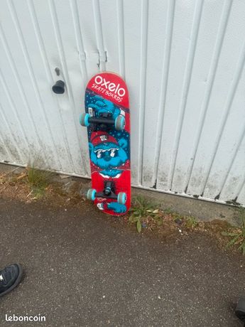 ODS Skateboard 71 Cm – Roues PVC Bleu/Rouge, Pour Enfants Jusqu'à 50 Kg, Hot Wheels Style
