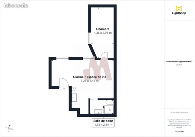 Appartement 2 pièces 30 m² — 12