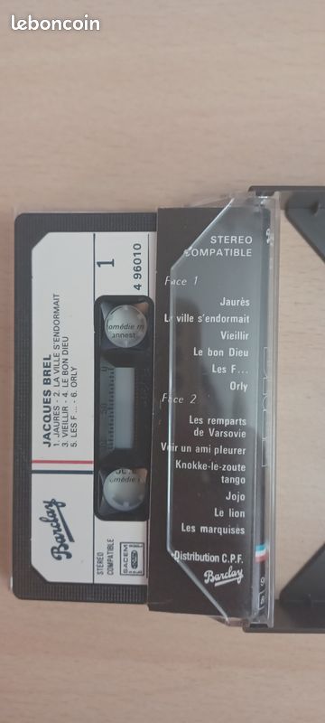 Album Jacques Brel : "Brel". Format K7 audio (image 2)