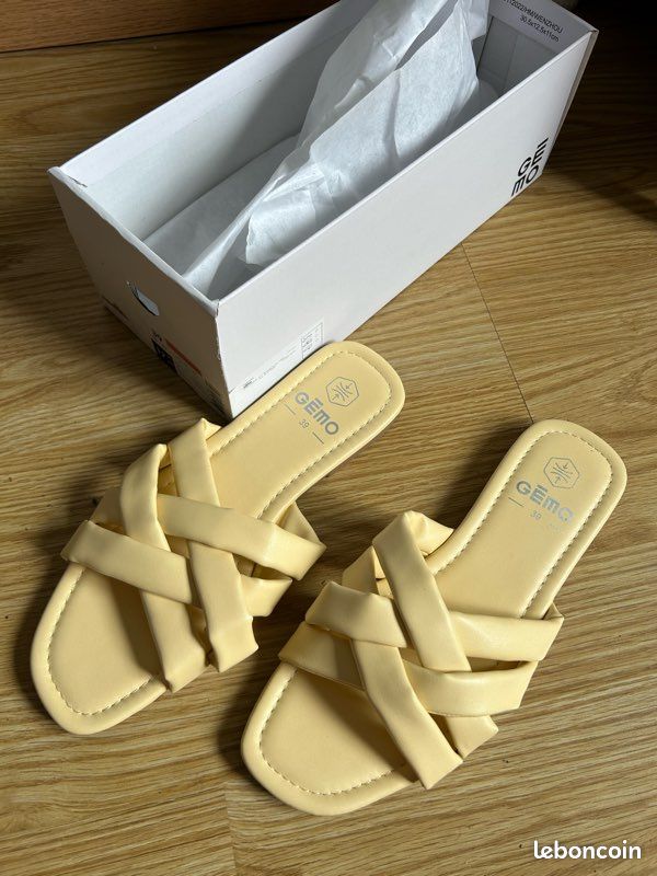 Discount Gemo Gemo Ventes Privees 2020 Claquettes Jaune Neuves