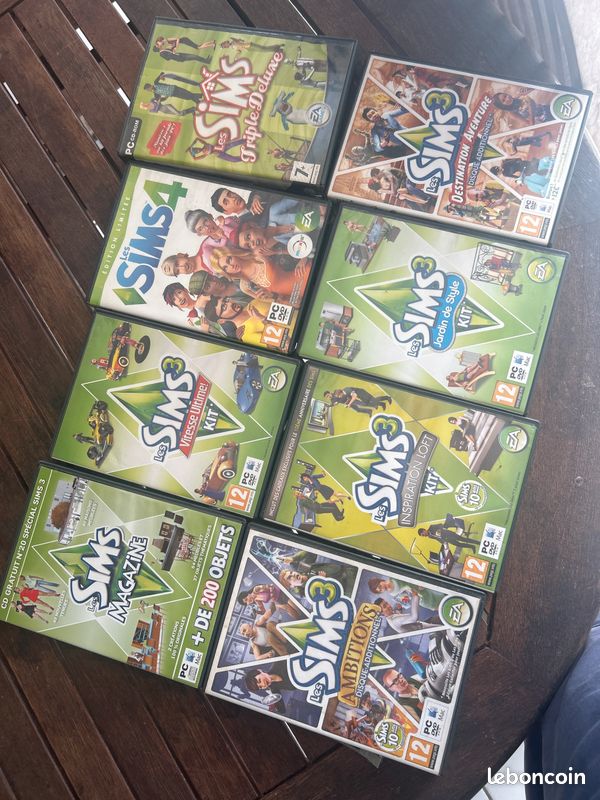 Lot de 8 jeux SIMS (image 1)