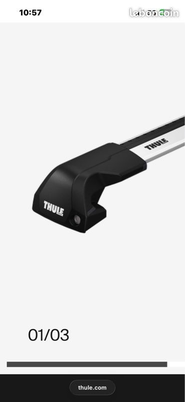 Thule Edge Flush Rail - Pieds Pour Barres De Toit Edge, Installation Facile Et Sûre