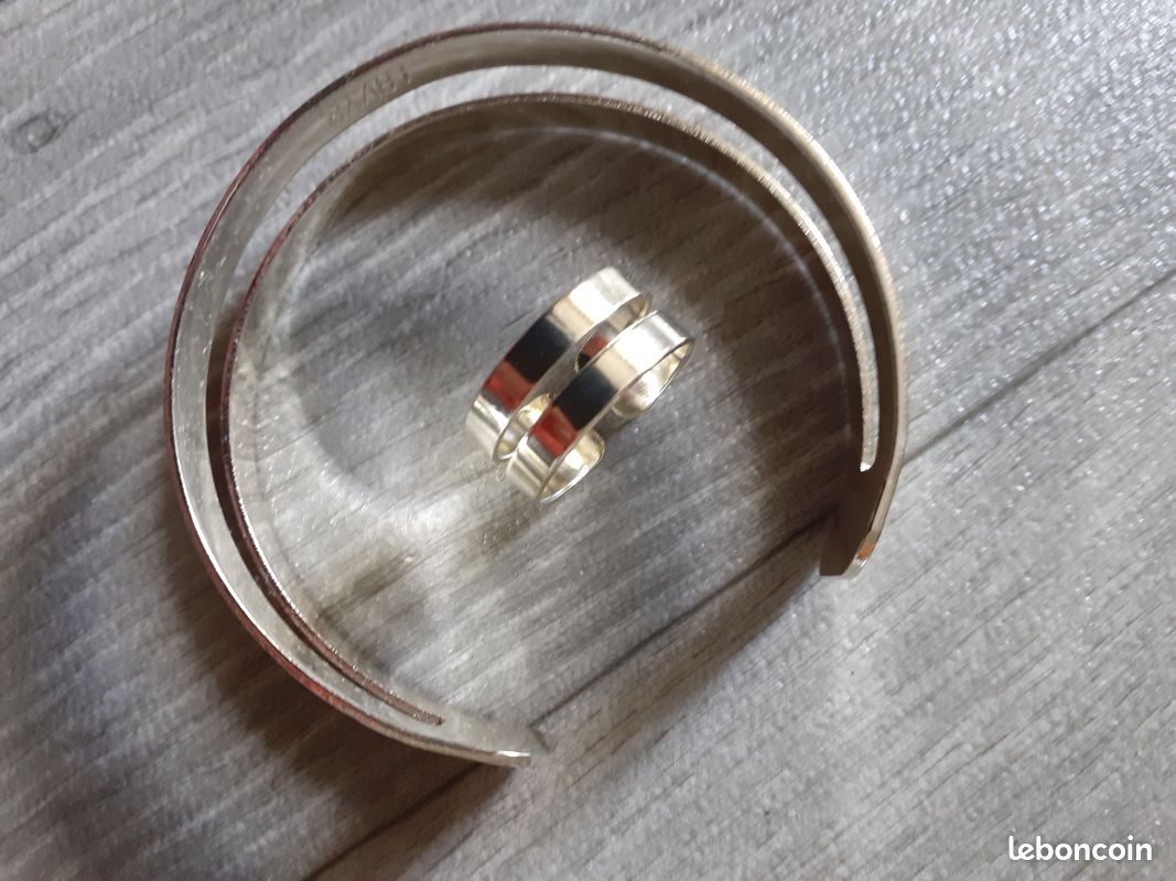 Bracelet et bague argentes (image 2)