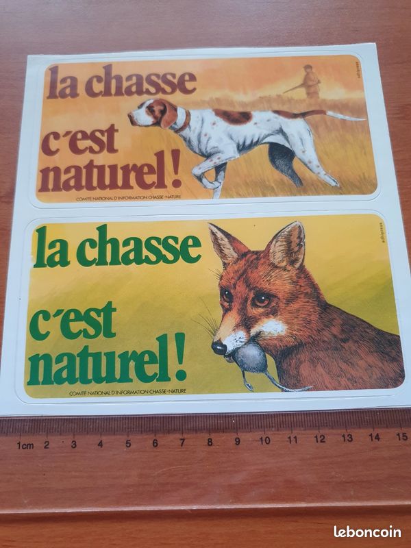 3 Anciens autocollants différents CHASSE fédération des