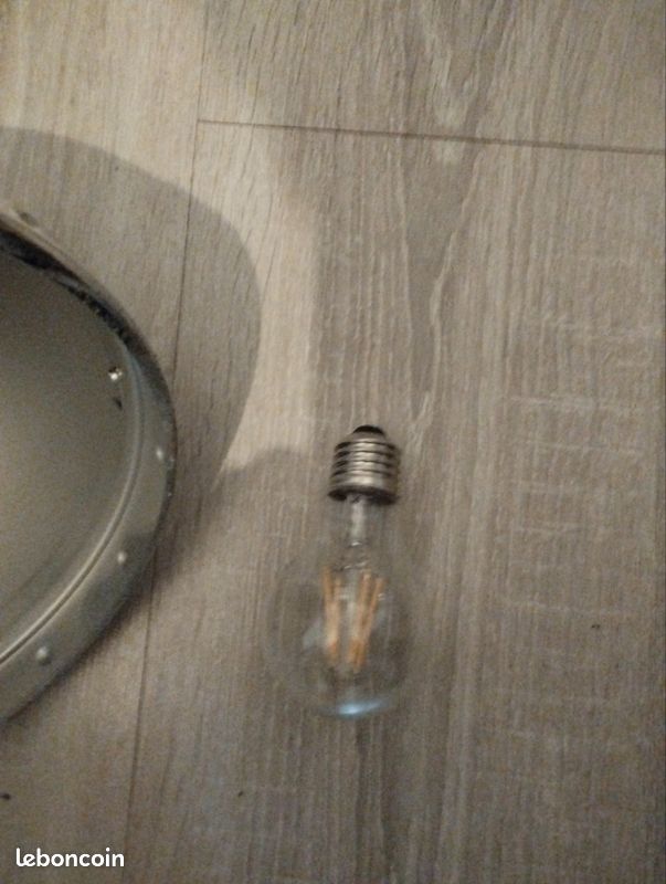 Lustre métal ampoule classique gros culot idéal chambre jeune (image 3)