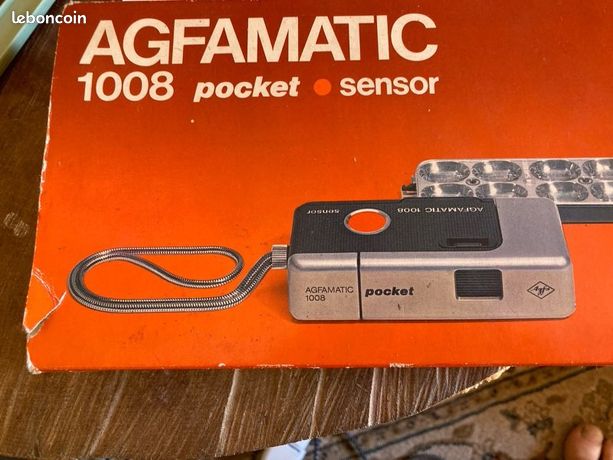 Appareil Photo Argentique Vintage Agfamatic 1008 Tele-Pocket Sensor - Compact, Couleur Argenté, Occasion En Très Bon état