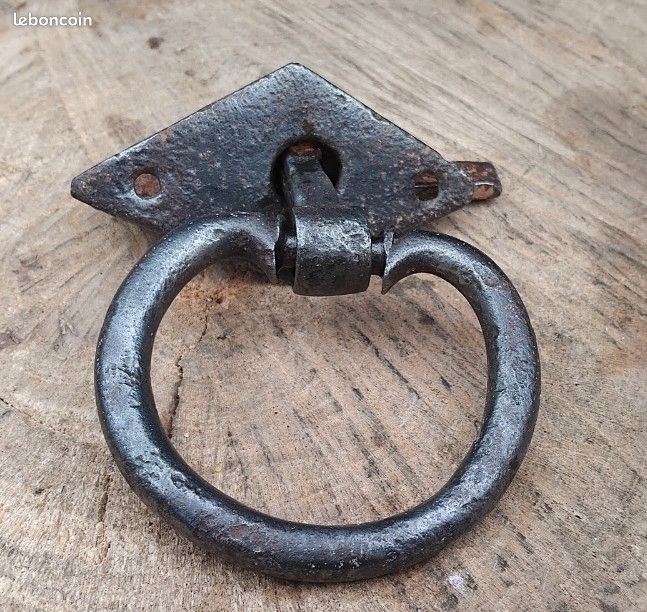 Vieille Poignée De Porte En Fonte – Style Ancien, Loquet Et Serrure Compris