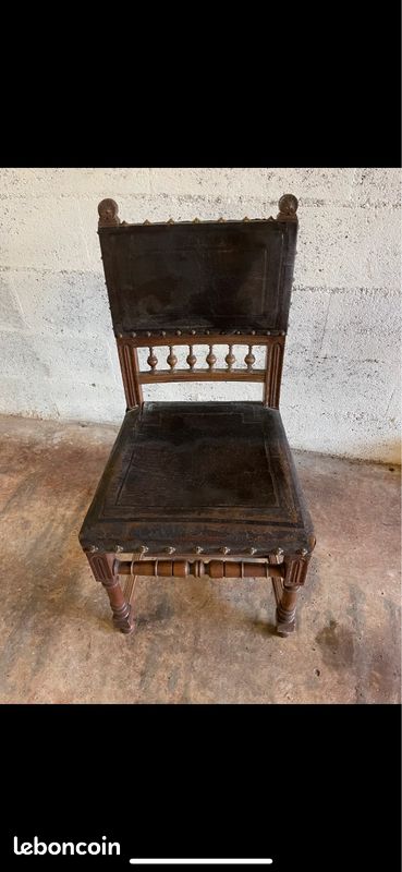 Chaise bois massif style Henri II (image 2)
