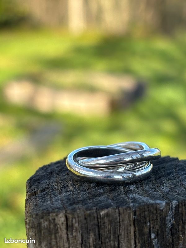 Bague en argent, anneaux Trinity Montres Bijoux