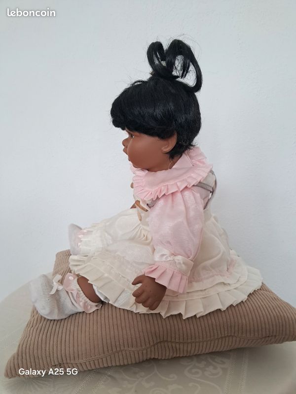 Poupée De Collection En Porcelaine – 65 Cm, Très Bon état, Vintage