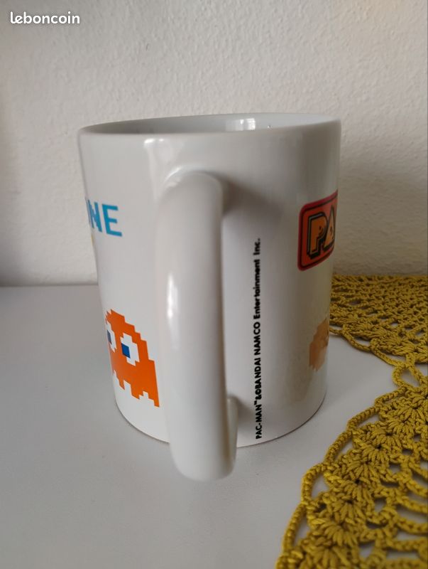 Tasse à Café Pac-man Brinatt, Céramique Blanche, Compatible Micro-ondes Et Lave-vaisselle