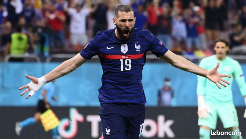 Maillot Foot France Domicile Nike Vapor 2020-2021 #19 Benzema – Taille M – Authentique