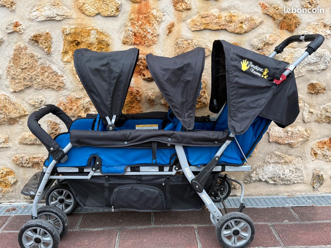Poussette Triple Boutique Nounou Excellent Etat Équipement bébé
