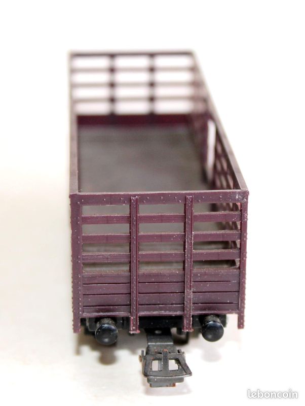 HORNBY O/0 1/48 WAGON A BESTIAUX N°2 TRANSPORT BETAIL ANIMAUX