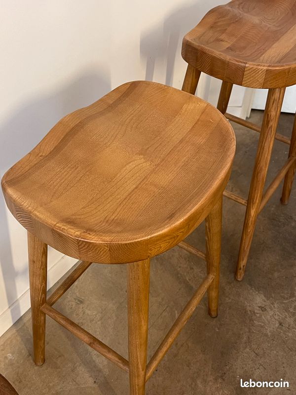 2 tabourets bois hauts Zara Home (image 3)