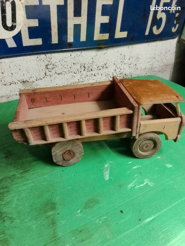 Camion Dépanneuse En Bois Dejou - Vintage 1959 - Jouet Ancien En Bon état