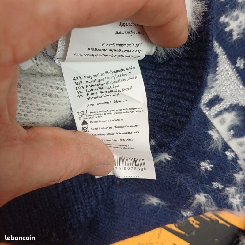 Pull Junior Union Bay – Taille S – Style Henley – Neuf Avec étiquettes