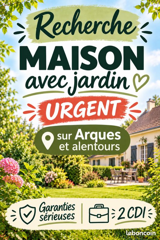 Maison 3 pièces 80 m² · à Arques · 80 m² · 850 €/mois