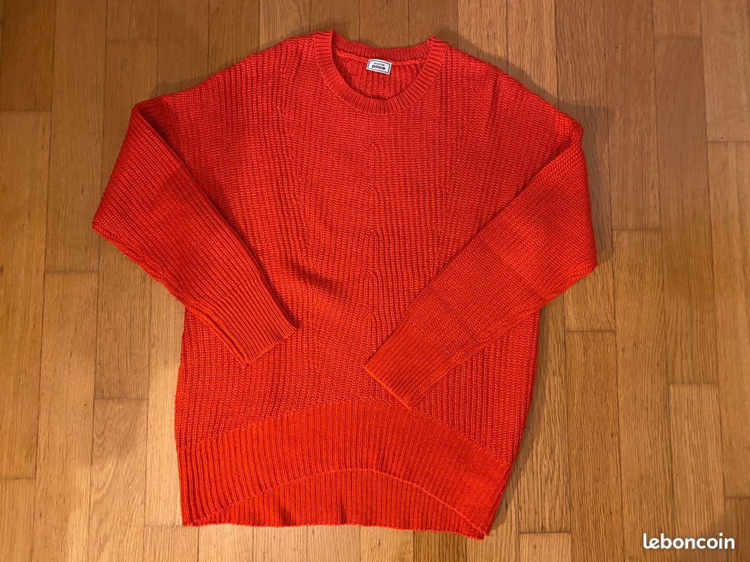 Crop Top Femme Guess Taille M - Orange, Manches Longues, 100% Coton - Neuf