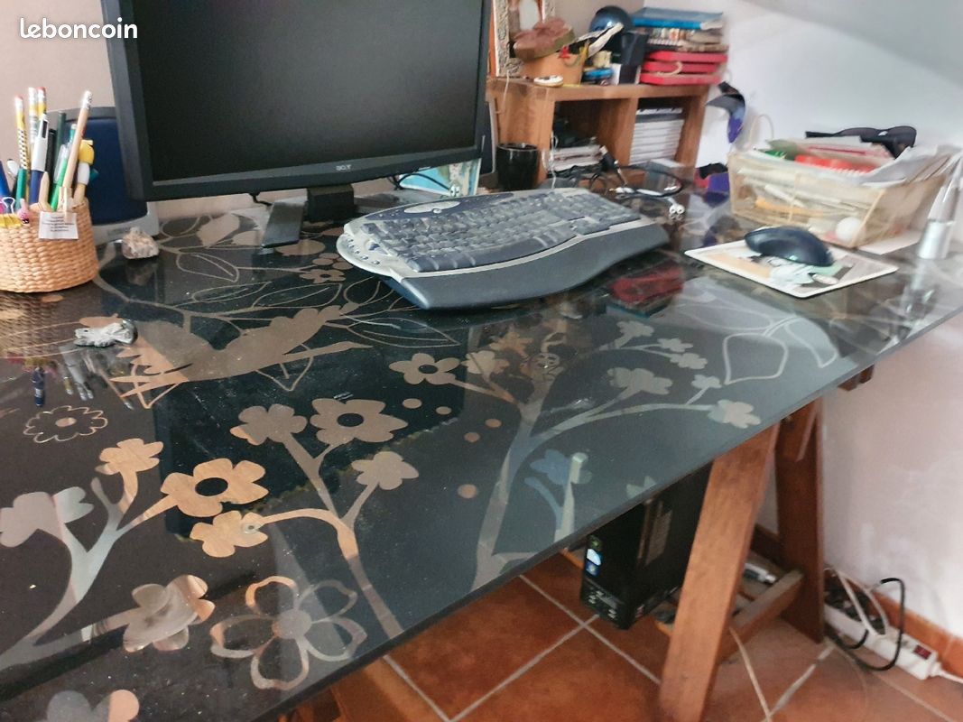 Bureau verre ikea (image 2)