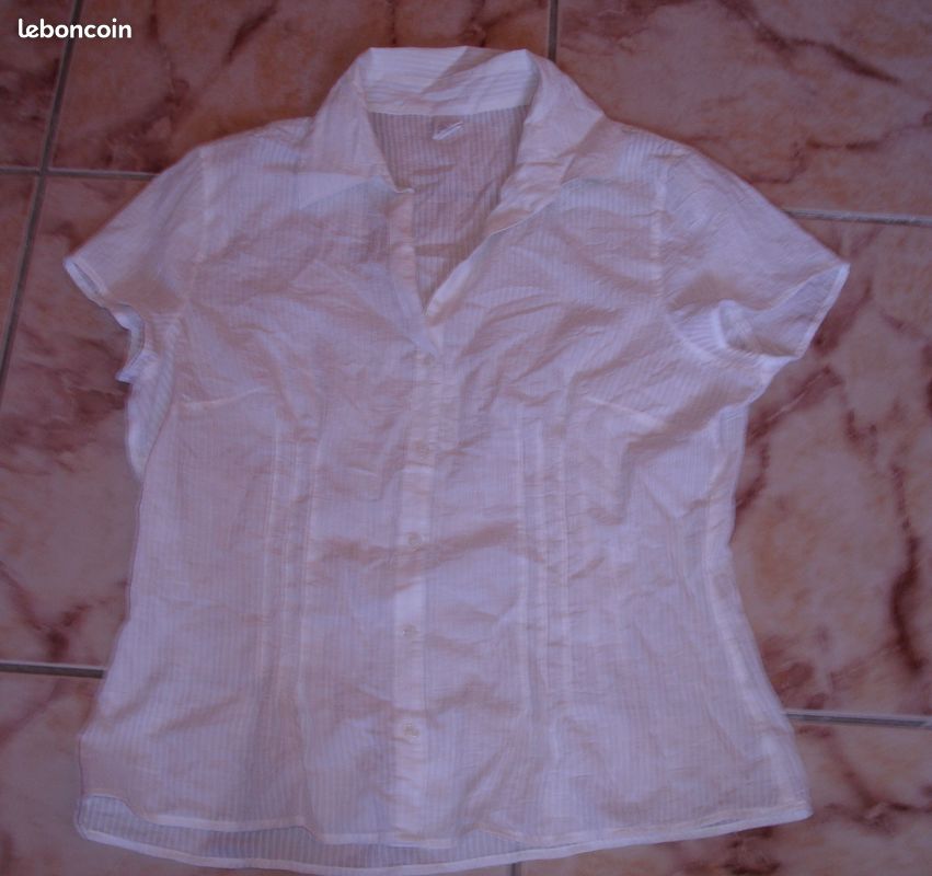 Chemisier blanc neuf t L camaieu Vêtements