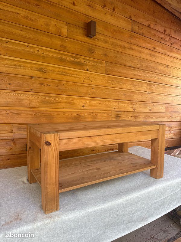 Table basse Pin 🌲 Massif " Cocktail Scandinave " (image 1)