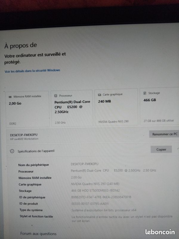 Ordinateur PC bureau + écran + clavier (image 3)