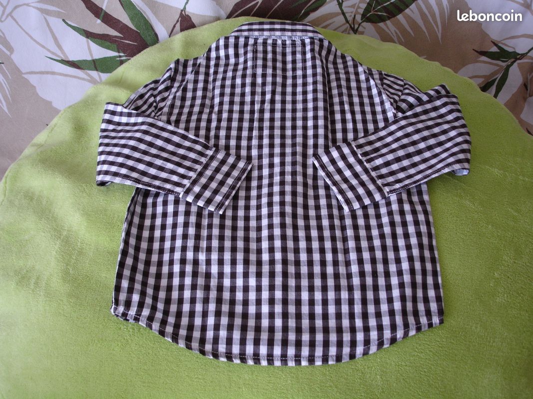 Chemise garçon carreaux CFK 3 ans Neuve (image 2)