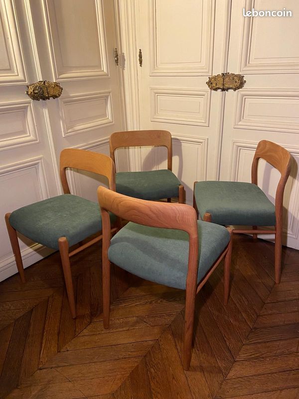Chaises Niels Otto Moller modèle 75 (image 1)