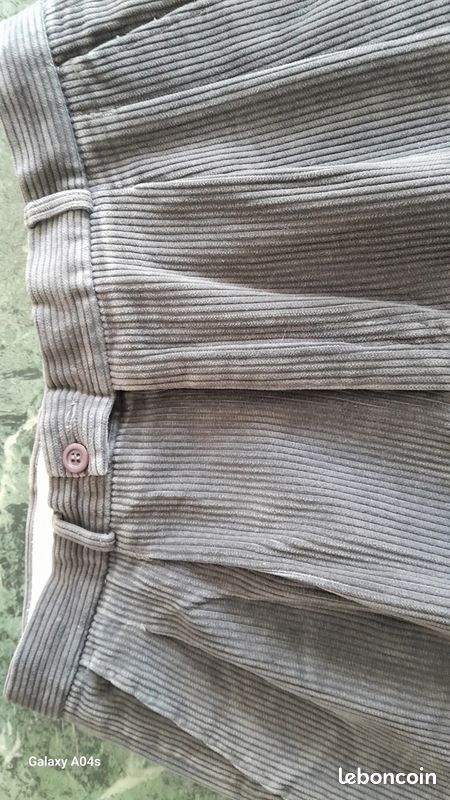 Pantalon velours gris (image 5)