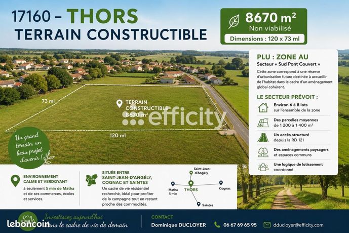 Terrain 8 670 m² Thors